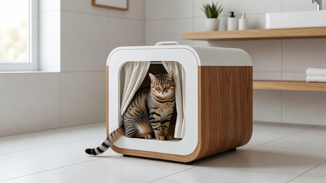 Covered Cat Litter Box
